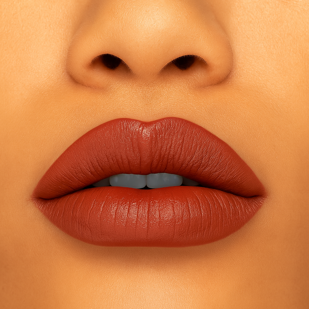 Rouge à lèvres mat Crush Bestiale Beauty – teinte intense fond blanc épuré